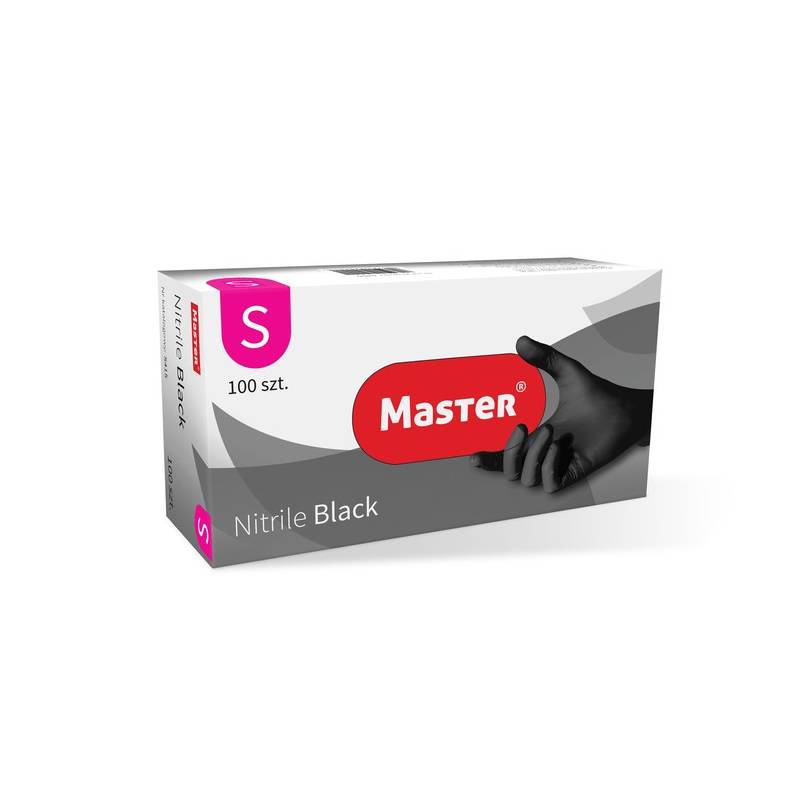 Rękawice nitrylowe bezpudrowe BLACK S MASTER Rękawice nitrylowe bezpudrowe BLACK S MASTER