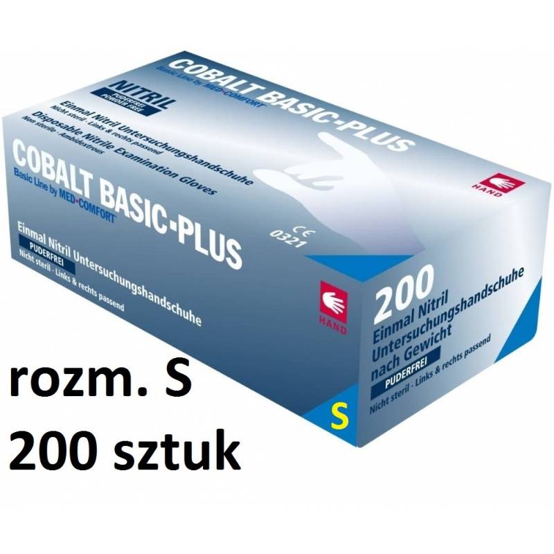COBALT BASIC-PLUS nitrylowe mocne rękawice rozmiar S 200 COBALT BASIC-PLUS nitrylowe mocne rękawice rozmiar S 200